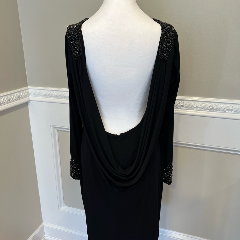 Elegant Black Dress with Beaded Accents